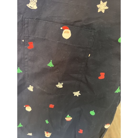 EIGHTH AVENUE MENS SHORT SLEEVE BUTTON FRONT CHRISTMAS THEMED SHIRT SM Slim Fit - Picture 9 of 12